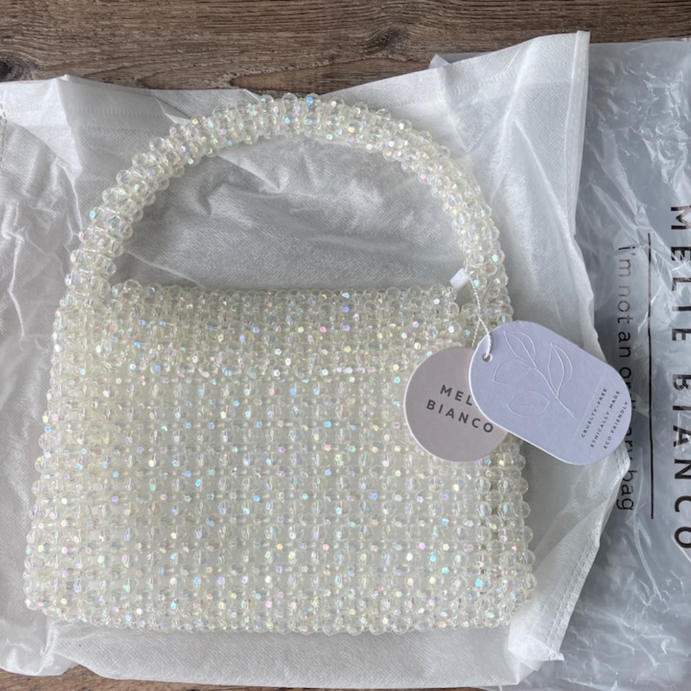 Melie Bianco Sherry Beaded Bag Crystal/Clear
